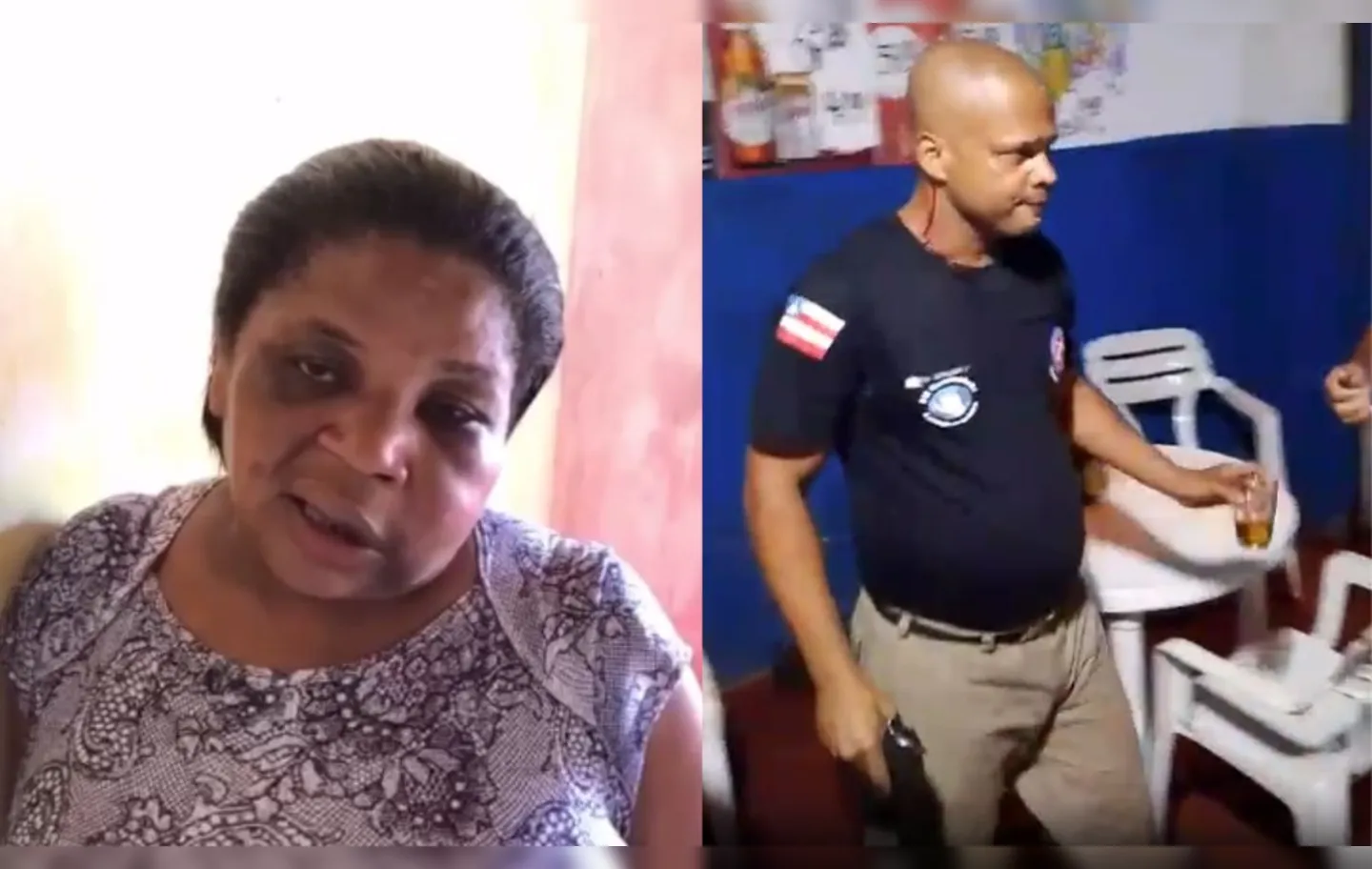 Em fevereiro deste ano, um vídeo em que mostra o sargento agredindo uma mulher em um bar no povoado de Travessão, em Camamu