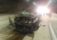 Ventilador do Rodoanel despenca e atinge dois carros em SP