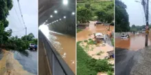 Imagem ilustrativa da imagem Alagamentos e desabamentos: chuvas causam estragos em Salvador; vídeos