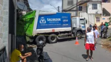 Imagem ilustrativa da imagem Caminhão de lixo atinge casa no bairro de São Caetano