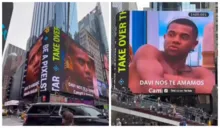Imagem ilustrativa da imagem Davi ganha homenagem de fãs na Times Square