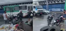 Imagem ilustrativa da imagem Homens trocam socos em frente a Estação Pirajá; veja vídeo