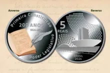 Imagem ilustrativa da imagem Moeda de R$ 5, lançada pelo Banco Central, é vendida por R$ 440