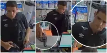 Imagem ilustrativa da imagem Vídeo: câmera flagra homem roubando pet shop no IAPI
