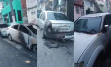 Imagem ilustrativa da imagem Vídeo: carros são incendiados por criminosos em Salvador