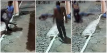 Imagem ilustrativa da imagem Vídeo: homem atinge rival desacordado com paralelepípedo na Bahia