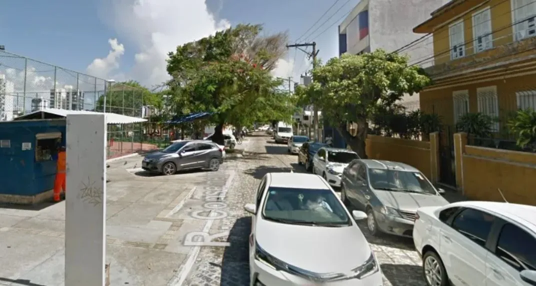 Rua onde o crime ocorreu