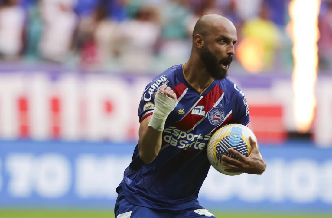 Thaciano marcou o gol do empate do Bahia