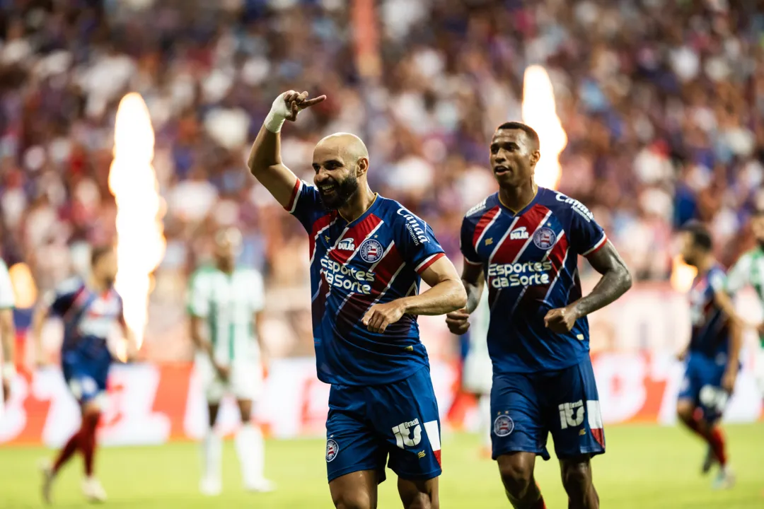 Jogadores do Bahia comemorando