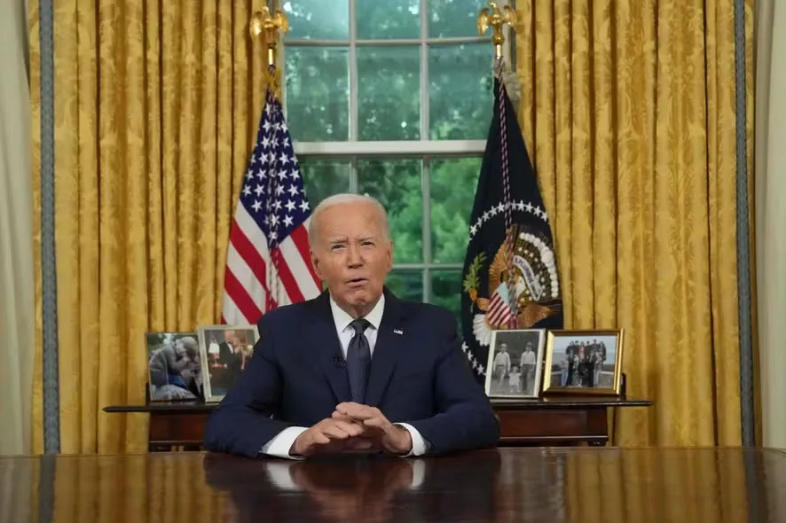 Presidente dos EUA, Joe Biden, durante discurso na Casa Branca