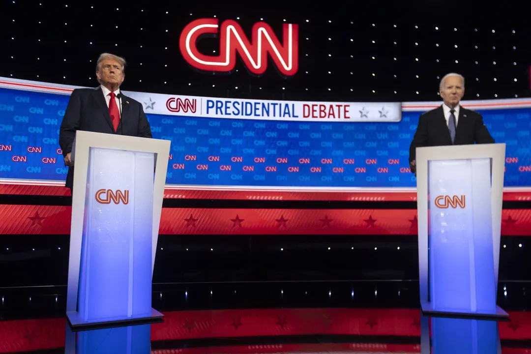 Debate entre Trump e Biden foi o primeiro das eleições de 2024 nos Estados Unidos