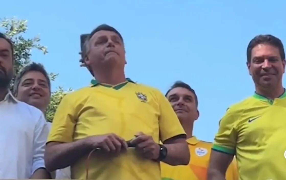 Bolsonaro em evento com Ramagem, nesta quinta-feira, 18