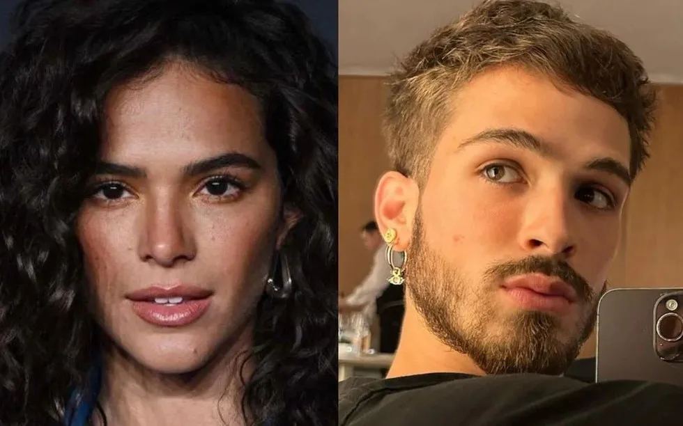 A atriz Bruna Marquezine e o ator João Guilherme