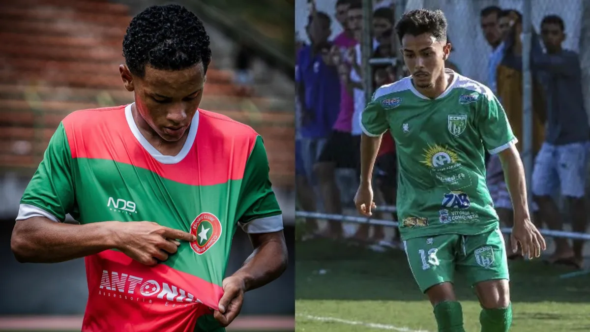 Jogadores do Estrela de Março e Vitória da Conquista em ação