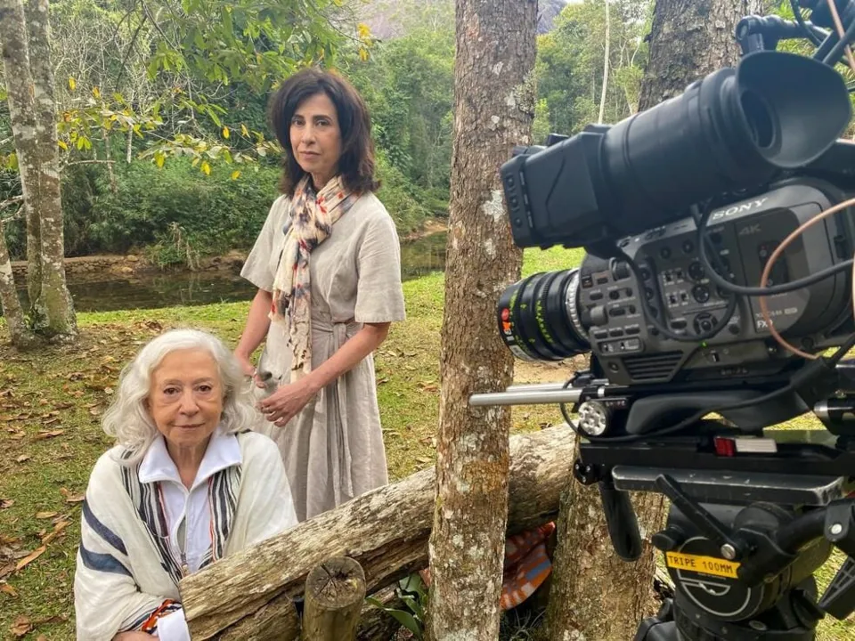 Mãe e filha nos bastidores do longa