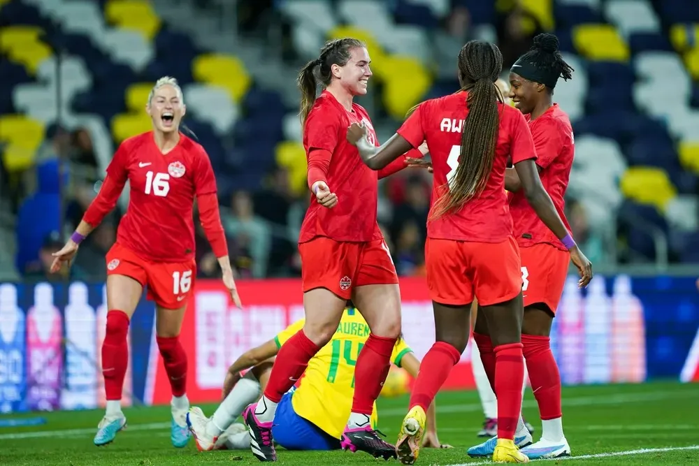 Jogadoras da Seleção canadense