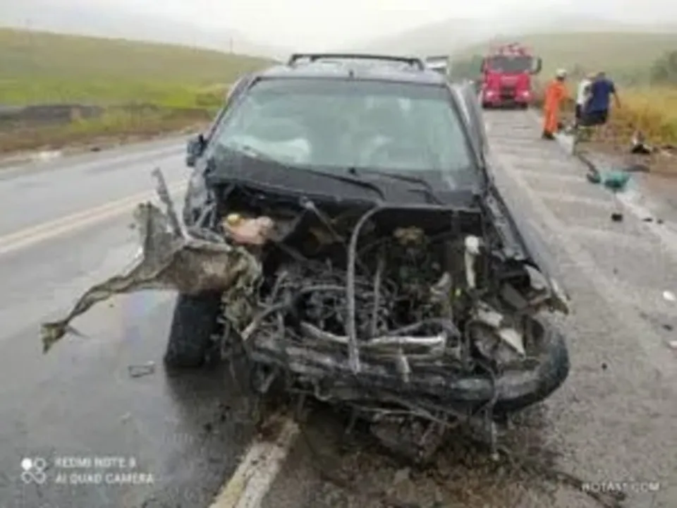 Carro após acidente