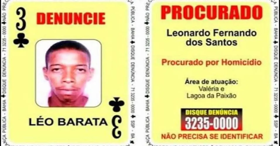 Léo figurou no 'Baralho do Crime da SSP'