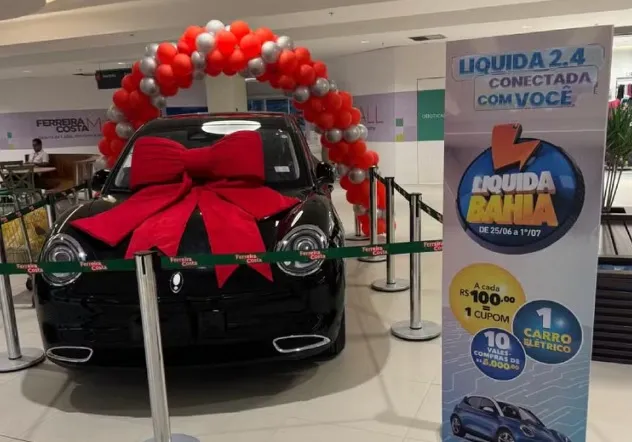 Imagem ilustrativa da imagem Liquida Bahia vai premiar carro elétrico e vales-compra de R$ 5 mil