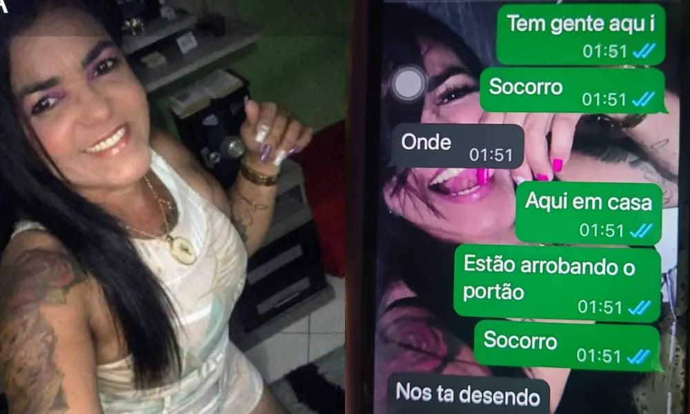 Em aplicativo de mensagens, ela chega a pedir ajuda para uma pessoa por volta de 1h50