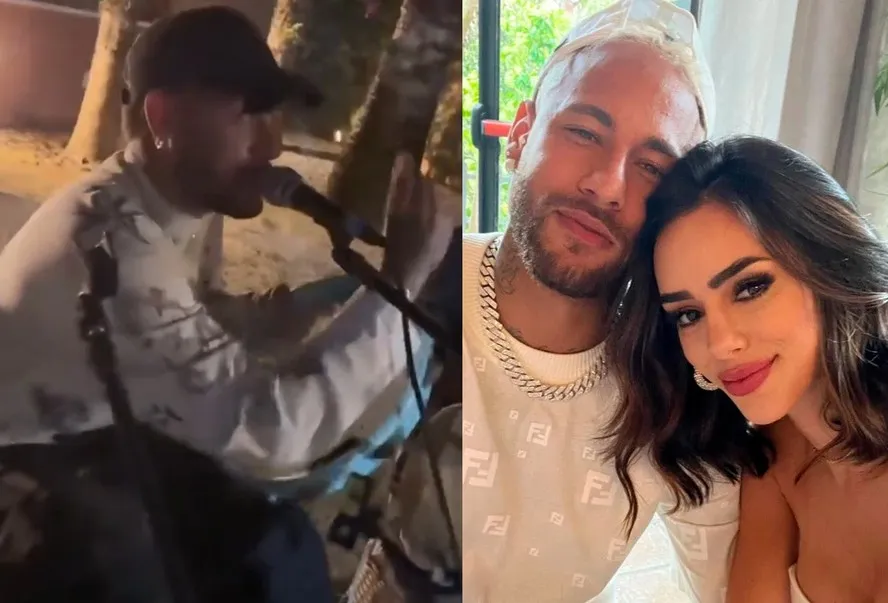 Imagem ilustrativa da imagem Neymar canta e se declara a Bruna Biancardi: "Não vou terminar"; vídeo