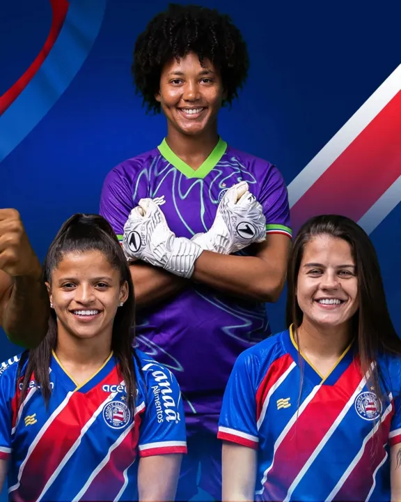 Time feminino do Bahia estreia novo uniforme pela primeira vez