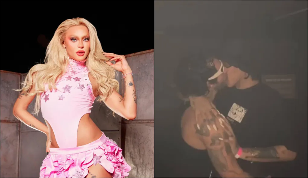 Imagem ilustrativa da imagem Pabllo Vittar surge dando beijão em cantor e deixa web eufórica