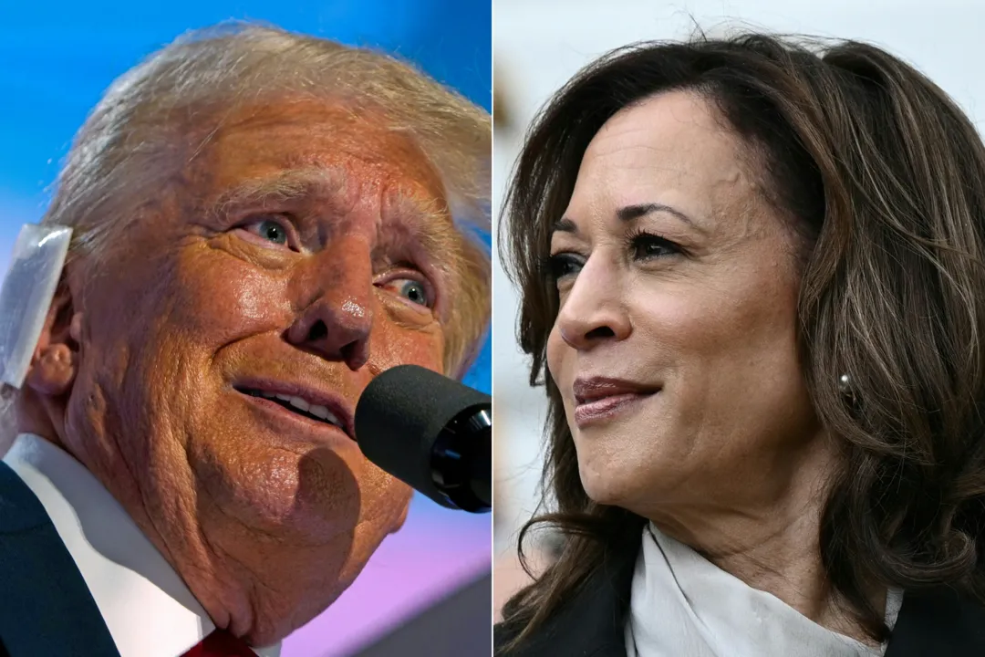 Kamala Harris (à dir) é a candidata democrata que tem melhores chances de vencer Trump