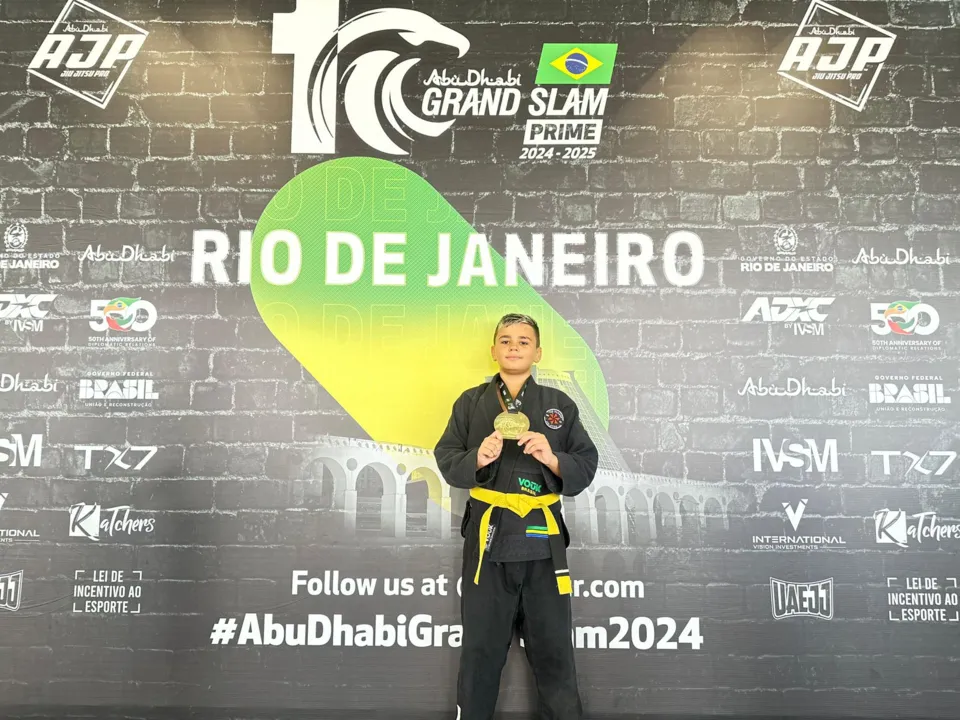 Lucas Veloso, campeão brasileiro de Jiu-Jitsu no Grand Slam do Rio de Janeiro