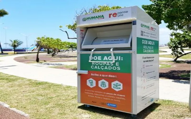 Humana Brasil tem  contêineres instalados para descarte de roupas