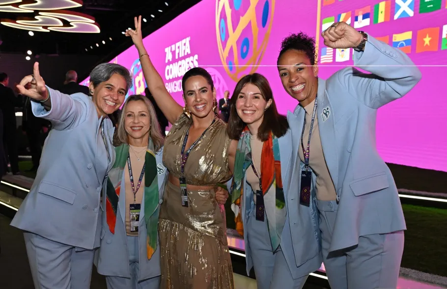 Aline Pellegrino, Simone Jatobá e Regildênia Moura estiveram presentes na vitória brasileira