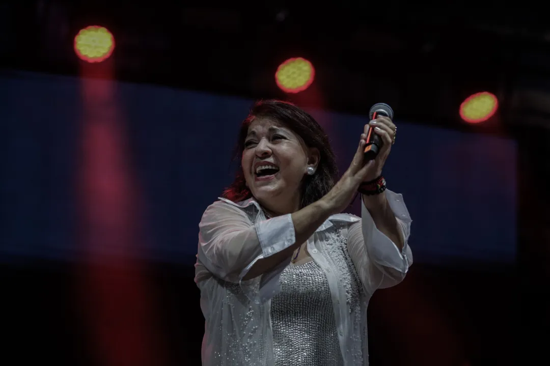 Roberta Miranda se apresentou no Pelourinho nesta segunda-feira, 24