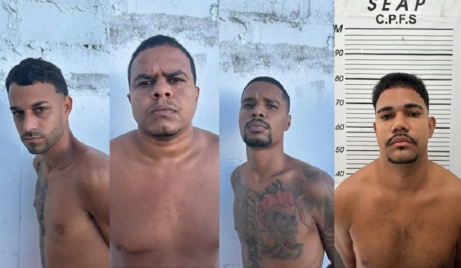 Paulo Vinícius Brandão Silva, conhecido como "Xandi", Darlan da Silva Conceição, Pedro Henrique Bastos Cerqueira, o "Peu" e Victor de Freitas Silva, vulgo "Da Jega", foram transferidos na manhã deste domingo