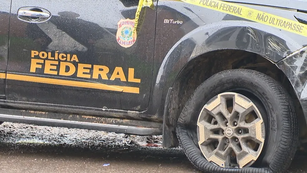 Falsa viatura da PF usada em assalto a carro-forte em Caxias do Sul