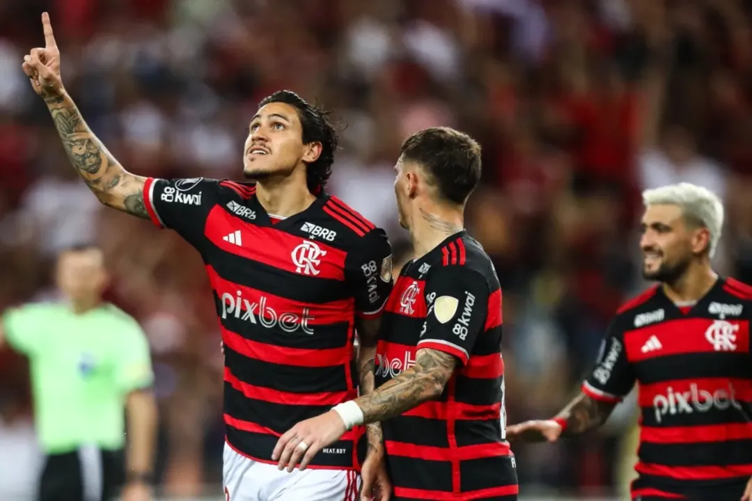 Flamengo comemorando vitória