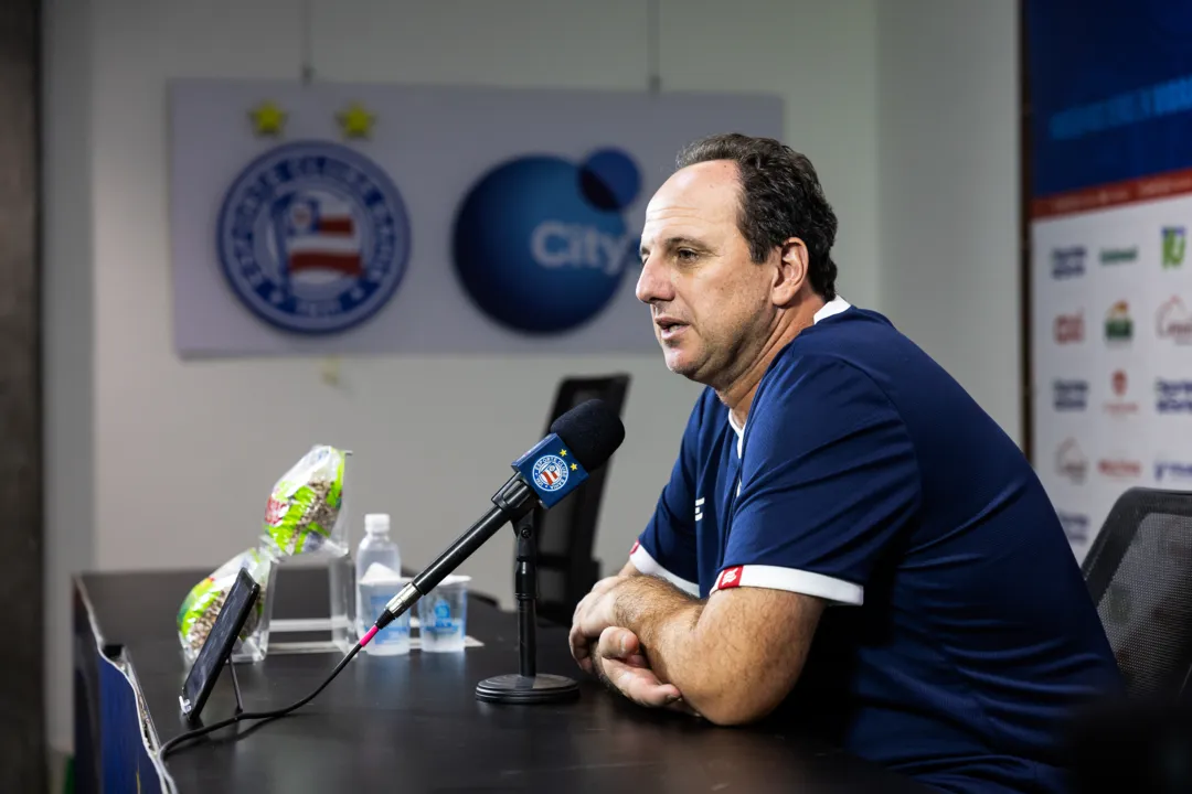 Rogério Ceni em entrevista coletiva na Arena Fonte Nova