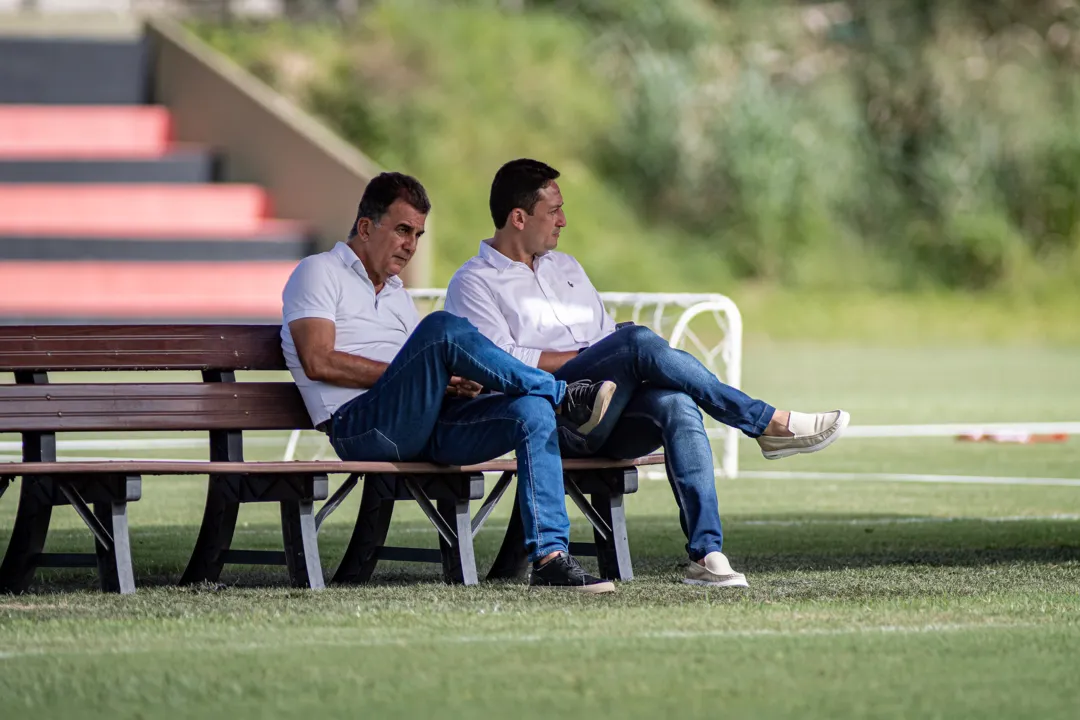 Fábio Mota, presidente do Vitória e Ítalo Rodrigues, diretor de futebol