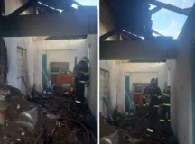 Imagem ilustrativa da imagem Incêndio deixa uma pessoa morta e casa parcialmente destruída