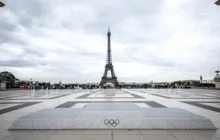 Imagem ilustrativa da imagem Jogos de Paris terão  pódios reciclados e inspirados na Torre Eiffel