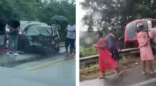 Imagem ilustrativa da imagem Vídeo: batida entre três veículos deixa feridos em Mata de São João