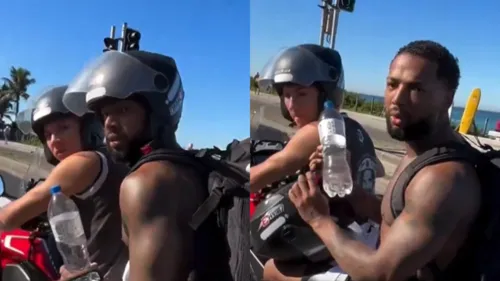 Imagem ilustrativa da imagem Nego do Borel é agredido por motociclista no Rio de Janeiro; vídeo