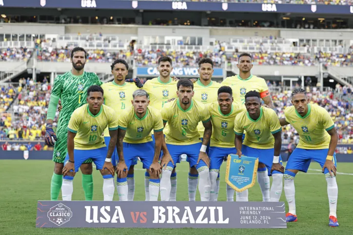 Partida entre Estados Unidos x Brasil no estádio Camping World, em Orlando