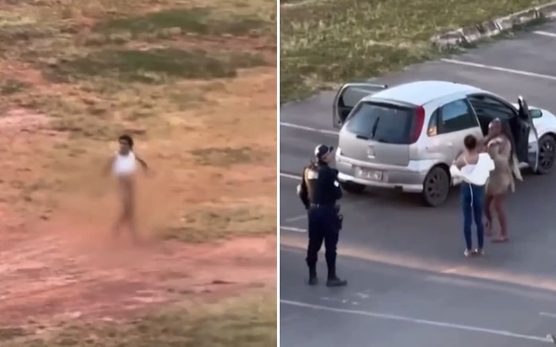 Travesti se irrita e parte pra cima de cliente caloteiro; assista