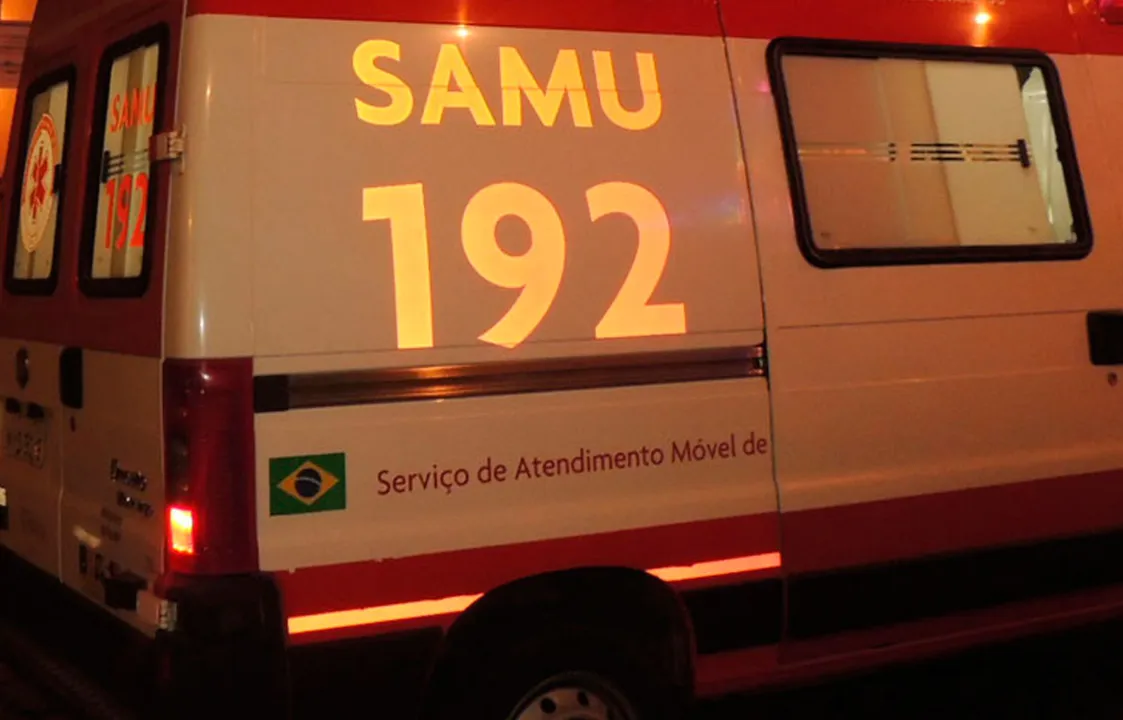 Samu esteve no local para prestar socorro à vítima