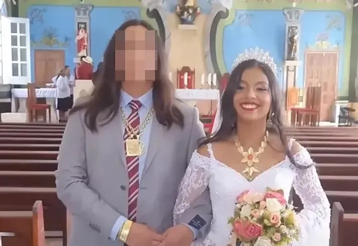 Hyara e seu então marido, um adolescente de 14 anos, suspeito do crime