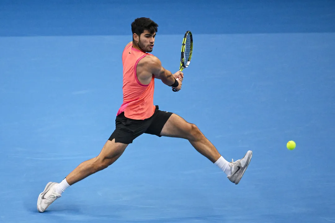 Alcaraz durante quartas de final do ATP 500 de Pequim