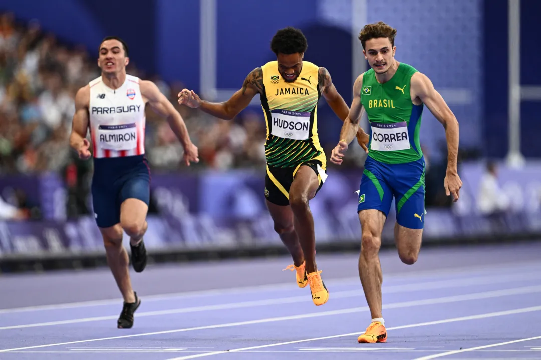 Renan Gallina durante prova dos 200m