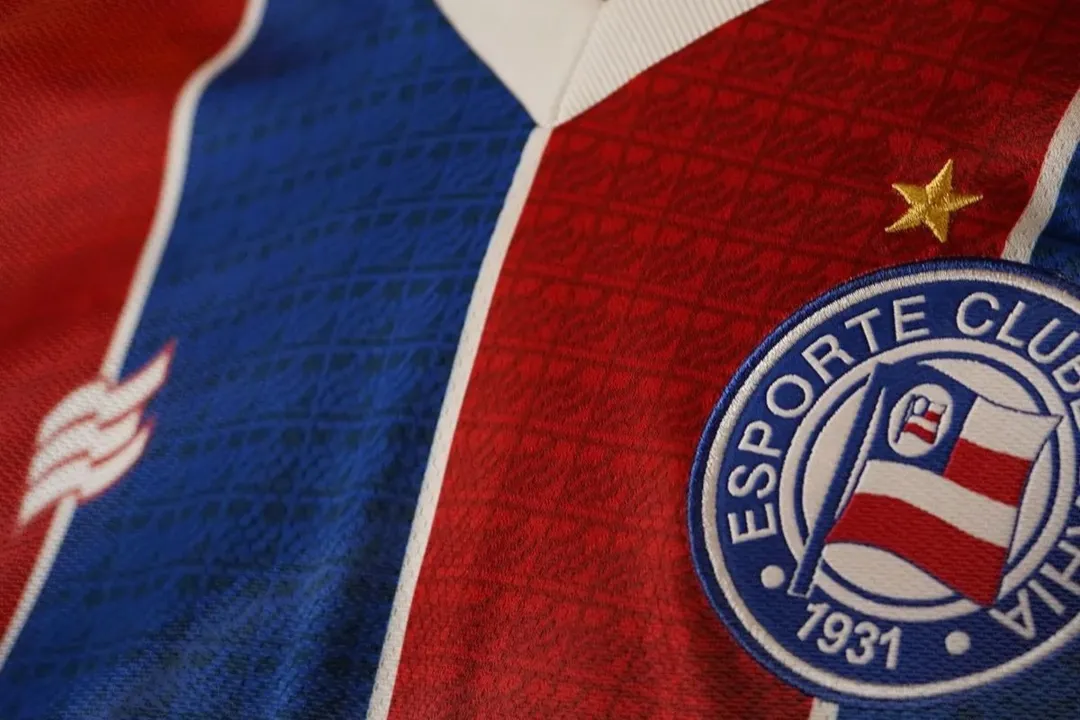 Detalhe da nova camisa do Bahia