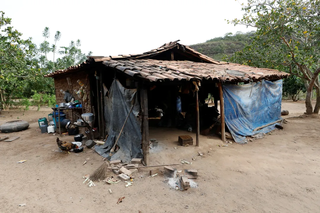 Casa em reserva indígena Kiriri, no município de Banzaê, sertão baiano