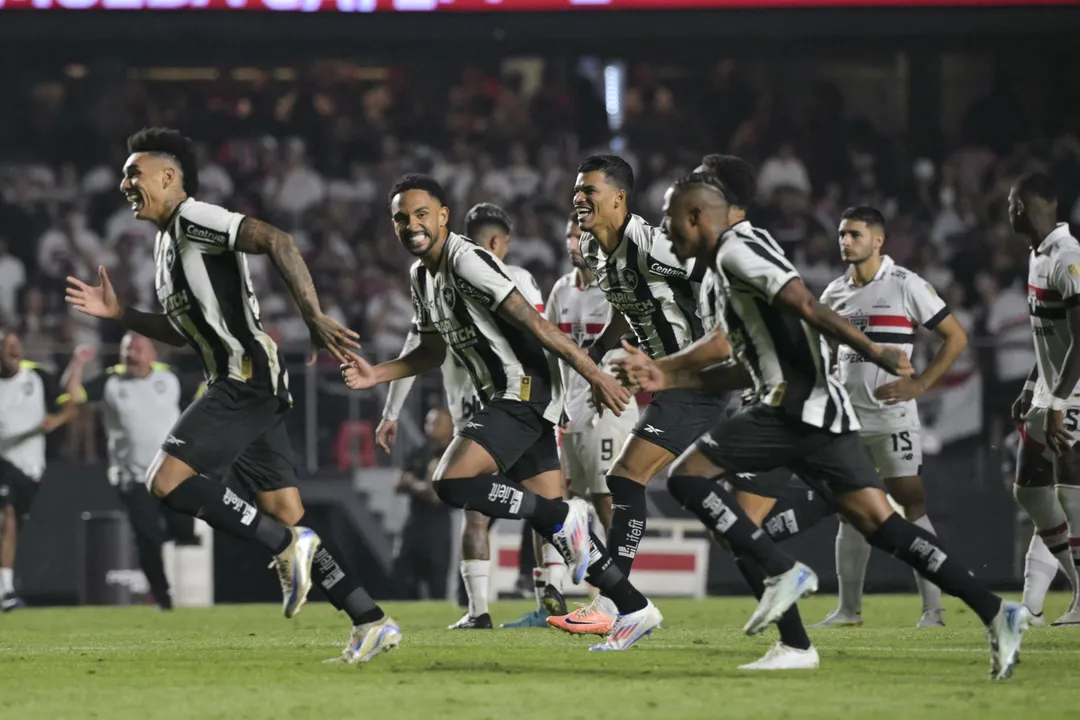 Jogadores do Botafogo comemorando